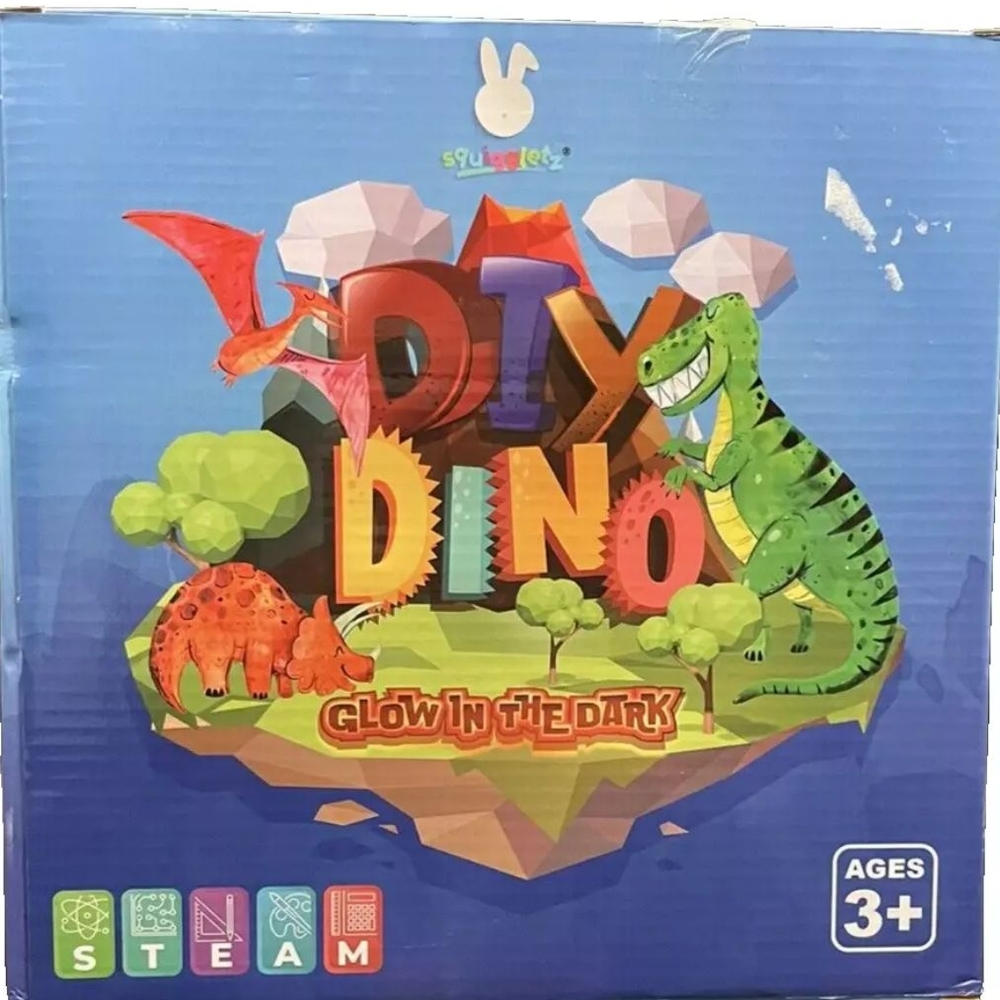 SQUIGGLETZ POMKINZ GLOW IN THE DARK STEAM DINO DINOSAUR NIB